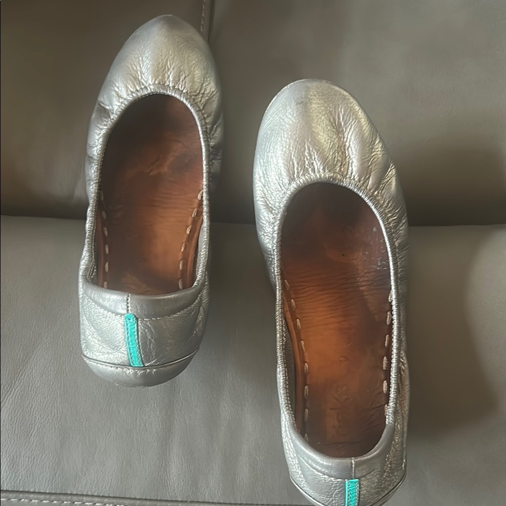 Tieks Metallic Pewter Flats